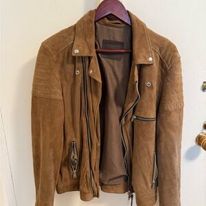 All Saints Tan Suede Jacket